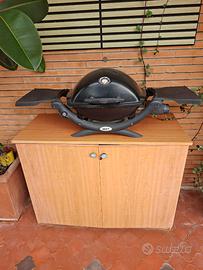 Barbecue a gas Q1200 Weber + mobiletto