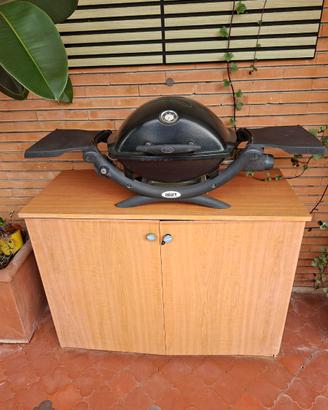 Barbecue a gas Q1200 Weber + mobiletto
