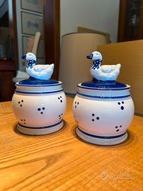 Coppia vasetti ceramica
