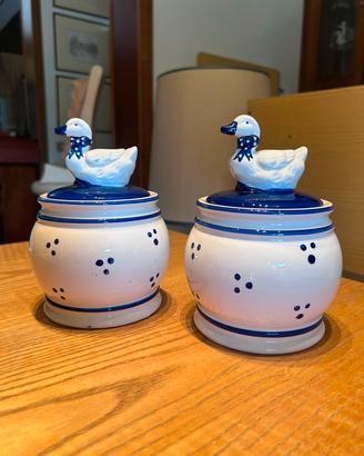 Coppia vasetti ceramica