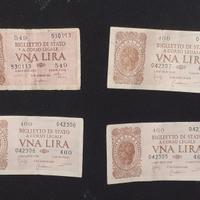 Banconote Una Lira Biglietto di Stato corso legale