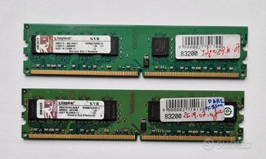 Memoria RAM per fisso 2x 1Gb (2Gb) DDR2 PC5300 667