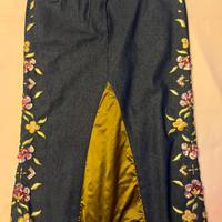 Gonna jeans brillantata e a fiori - Christian Dior