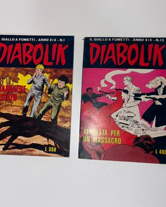 Fumetti Diabolik - Anno XIX - N. 1 e 13