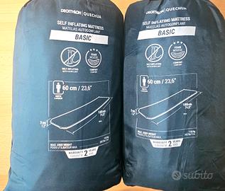 2 materassini campeggio decathlon 