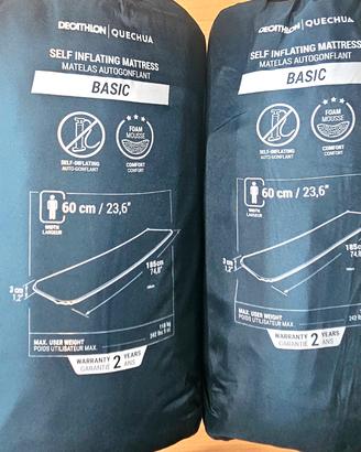 2 materassini campeggio decathlon 