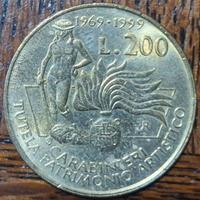 200 Lire Carabinieri Tutela Patrimonio Artisticoo