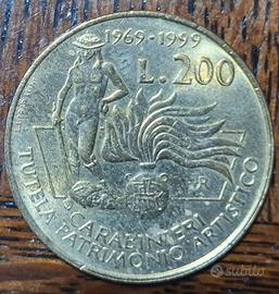 200 Lire Carabinieri Tutela Patrimonio Artisticoo