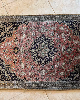 Tappeto persiano Qum originale 80 × 57 cm