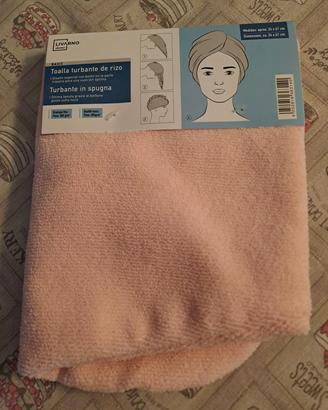 Turbante per capelli Livarno rosa
