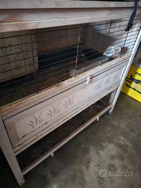 gabbia in legno per conigli