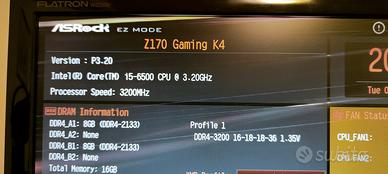 scheda madre asrock gaming  Z170+cpu i5+dissipat.