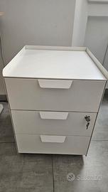 Cassettiera, 3 cassetti con rotelle, TROTTEN IKEA