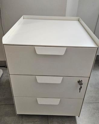 Cassettiera, 3 cassetti con rotelle, TROTTEN IKEA