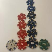 Fiches Poker Numerate –Valori 1 / 5 / 10 / 25 -12p