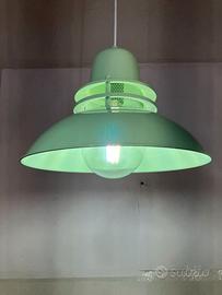 Lampadario "lampara" metallo verde