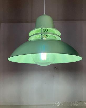 Lampadario "lampara" metallo verde