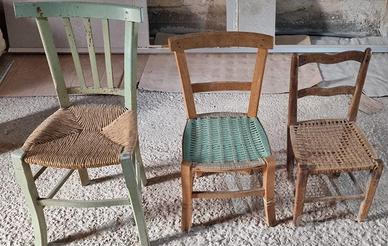 Sedie siciliane antiche 