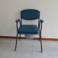 Sedia Sanitaria Blu per Invalidi