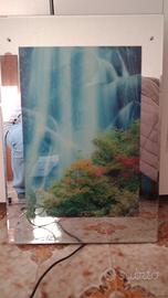 Nuovo: quadro con cascata di acqua luminoso