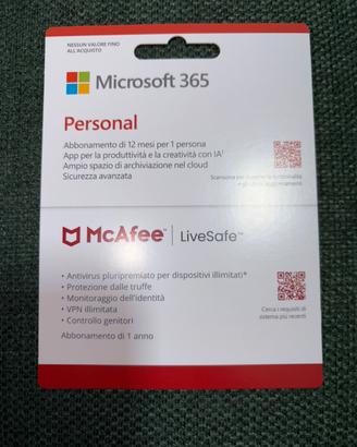 Abbonamento Microsoft 365 + antivirus