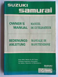 Libretto uso e manutenzione Suzuki Samurai