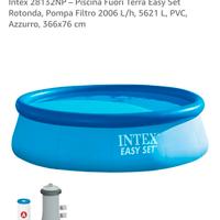 piscina fuori terra gonfiabile con motore intex