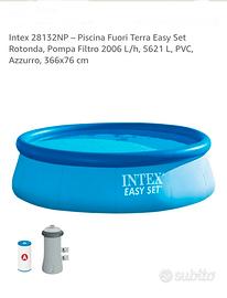 piscina fuori terra gonfiabile con motore intex