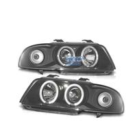 FARI PER AUDI A4 B5 94-99 ANGEL EYES FONDO NERO