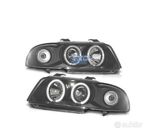 FARI PER AUDI A4 B5 94-99 ANGEL EYES FONDO NERO