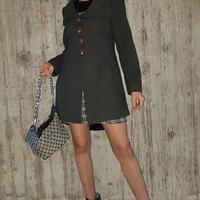 Cappotto donna. Made in Italy. grigio. Giacca.