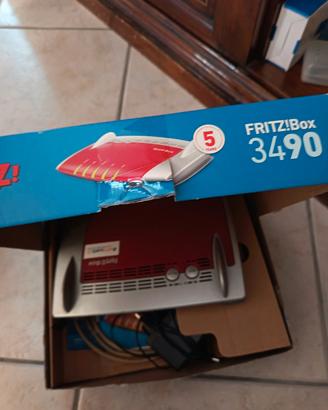 Router Fritz box 3490+access point unifi 