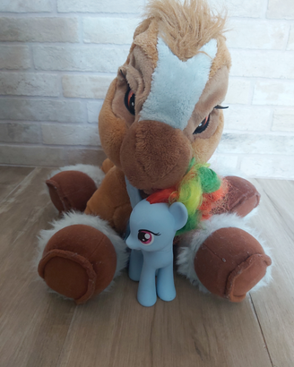Pupazzo Peluche cavallino gioco + My little pony