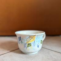 Vaso/ ciotola in ceramica dipinta a mano