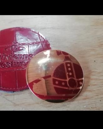 specchio Vivienne Westwood rosa con custodia