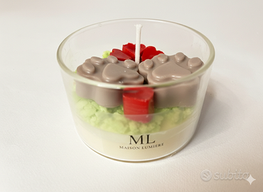 Candela Profumata Decorativa con Orme e Cuori