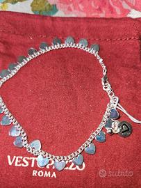 cavigliera in acciaio con cuori vestopazzo 