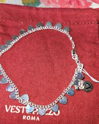 cavigliera in acciaio con cuori vestopazzo 