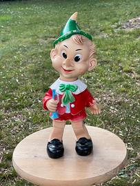 Pupazzo Pinocchio vintage in gomma Ledra 38cm