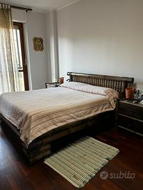 Camera da letto in bamboo marrone scuro