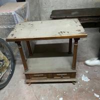 Tavolino tv legno massello con cassetti