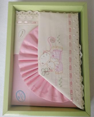 Coordinato lenzuola lettino bambina
