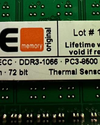 8 Ram ECC 4gb DDR3-1066 PC3-8500 240pin 72 bit