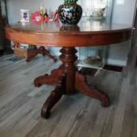Tavolo antico di noce seconda metà 800