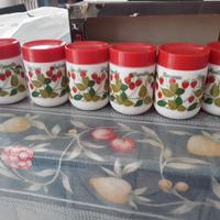 6 barattoli portaspezie  di ceramica