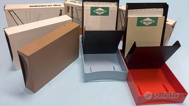 Schedari a cassetta vintage ufficio portadocumenti