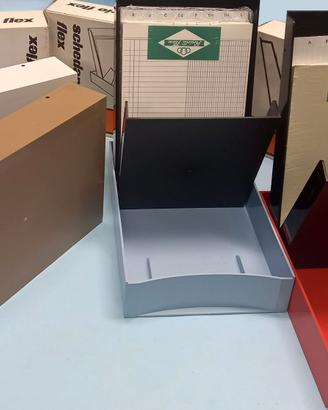 Schedari a cassetta vintage ufficio portadocumenti