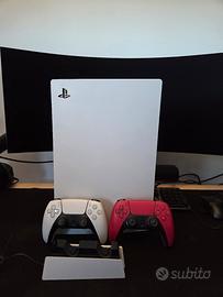 PS5 Digital + 2 Dualsense + Base di ricarica