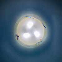 Plafoniera tonda in vetro satinato - 2 pezzi 52cm