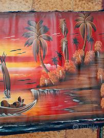 DIPINTO A MANO BALINESE SU TELA